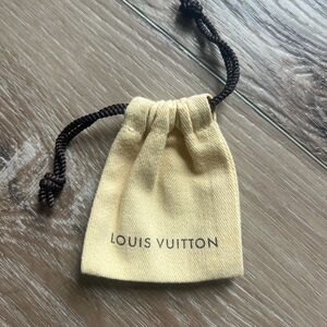 LOUIS VUITTON Soft Yellow and Brown mini Drawstring Pouch